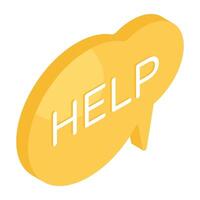 Trendy design icon of help chat vector