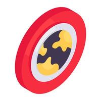 A creative design icon of globe vector