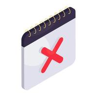 Trendy design icon of no schedule vector