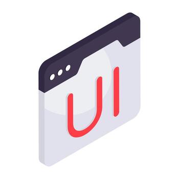 An icon design of ui website vector