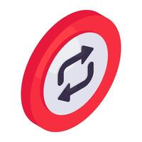 Modern design icon of sync arrows vector