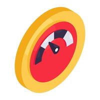 Unique design icon of speedometer vector