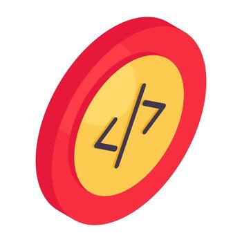 Unique design icon of coding vector