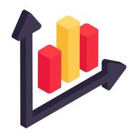 Modern design icon of bar chart vector