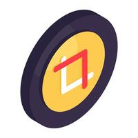 Modern style icon of crop tool vector