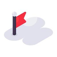 A unique design icon of flag vector