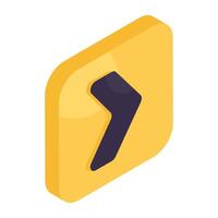 Modern design icon of go straight board vector