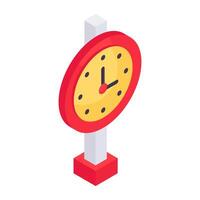 Editable design icon of clock vector