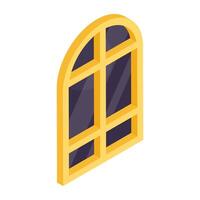 Editable design icon of window vector