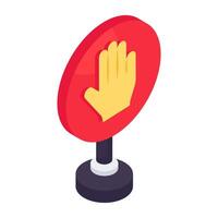 Modern design icon of stop board vector