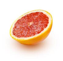 Half of grapefruit with shadow isolated on a white background photo