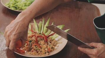 steaming mixed vegetables in the wok, asian style cooking vegetarian and healthy, selected focus, narrow depth of field video