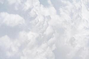 Close up view of a soft gray fluffy clouds as background, texture photo