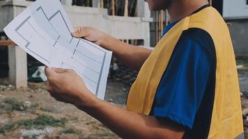 Construction worker, tablet and portrait of man with research and digital data for solar panel installation. Happy, engineer and male contractor with eco and energy project with tech and online plan video