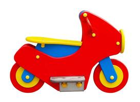 Children's motorcycle isolated on a white background photo