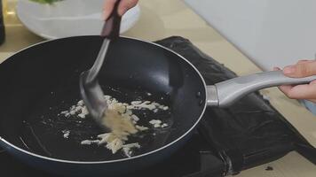 steaming mixed vegetables in the wok, asian style cooking vegetarian and healthy, selected focus, narrow depth of field video