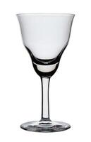 Figured empty wine glass for sherry isolated on a white background photo