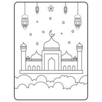 Ramadan Coloring Pages vector