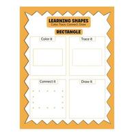 Shape Tracing Activity Pages vector