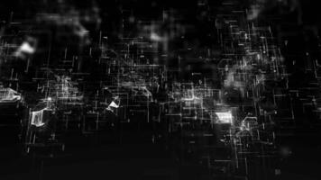 Black and white abstract background footage. Abstract lights, smoke and waves video