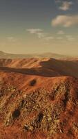 The view of rock formations in Wadi Rum desert video