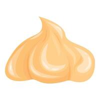 Creamy peanut butter swirl forming delicious blob vector