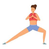 Personal trainer doing side lunges with whistle vector