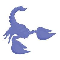 Blue scorpion raising stinger with claws open wide vector