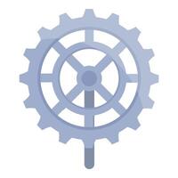Clockwork gear rotating on a stick mechanism vector