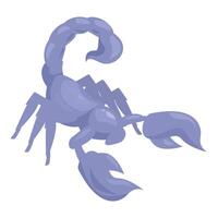 Purple scorpion standing in attacking position vector