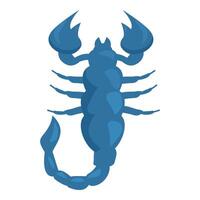 Blue scorpion spreading its claws and tail ready to strike vector