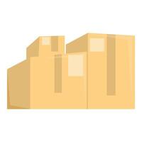 Cardboard boxes stacked up representing moving or storage vector