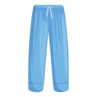 Blue pants with drawstring showing casual style vector