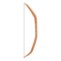 Wooden hunting bow with string for shooting arrows vector