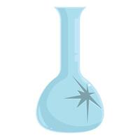 Broken chemistry glass flask showing failed experiment vector