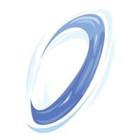 Blue circular shape rotating abstract design element vector