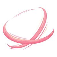 Pink brush stroke creating abstract circular shape vector