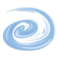 Blue liquid swirl forming a circular shape abstract background vector