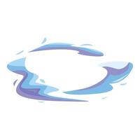 Blue and purple abstract shapes creating dynamic swirl design vector