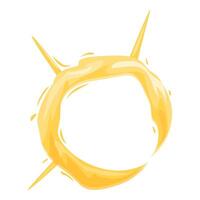 Round splashing juice making circle frame vector