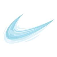 Abstract blue shape swirling and flowing with graceful movement vector