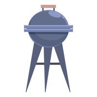 Kettle barbecue grill standing on a tripod on white background vector