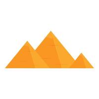Three egyptian pyramids standing in the desert vector