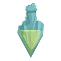 Magic potion in a crystal bottle for a fantasy game vector