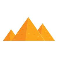 Illustration of three pyramids standing in the desert vector