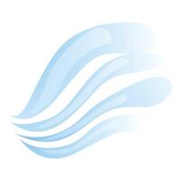 Abstract blue wave shape forming dynamic flowing design vector
