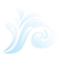 Blue abstract shape forming a decorative swirl design vector