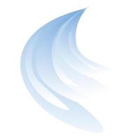 Abstract blue wave background design flowing in the wind vector