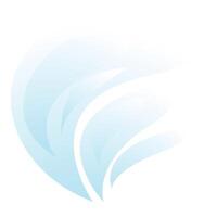 Abstract design element with a flowing blue wave pattern vector