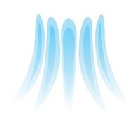 Abstract blue shapes creating a wave pattern on white background vector